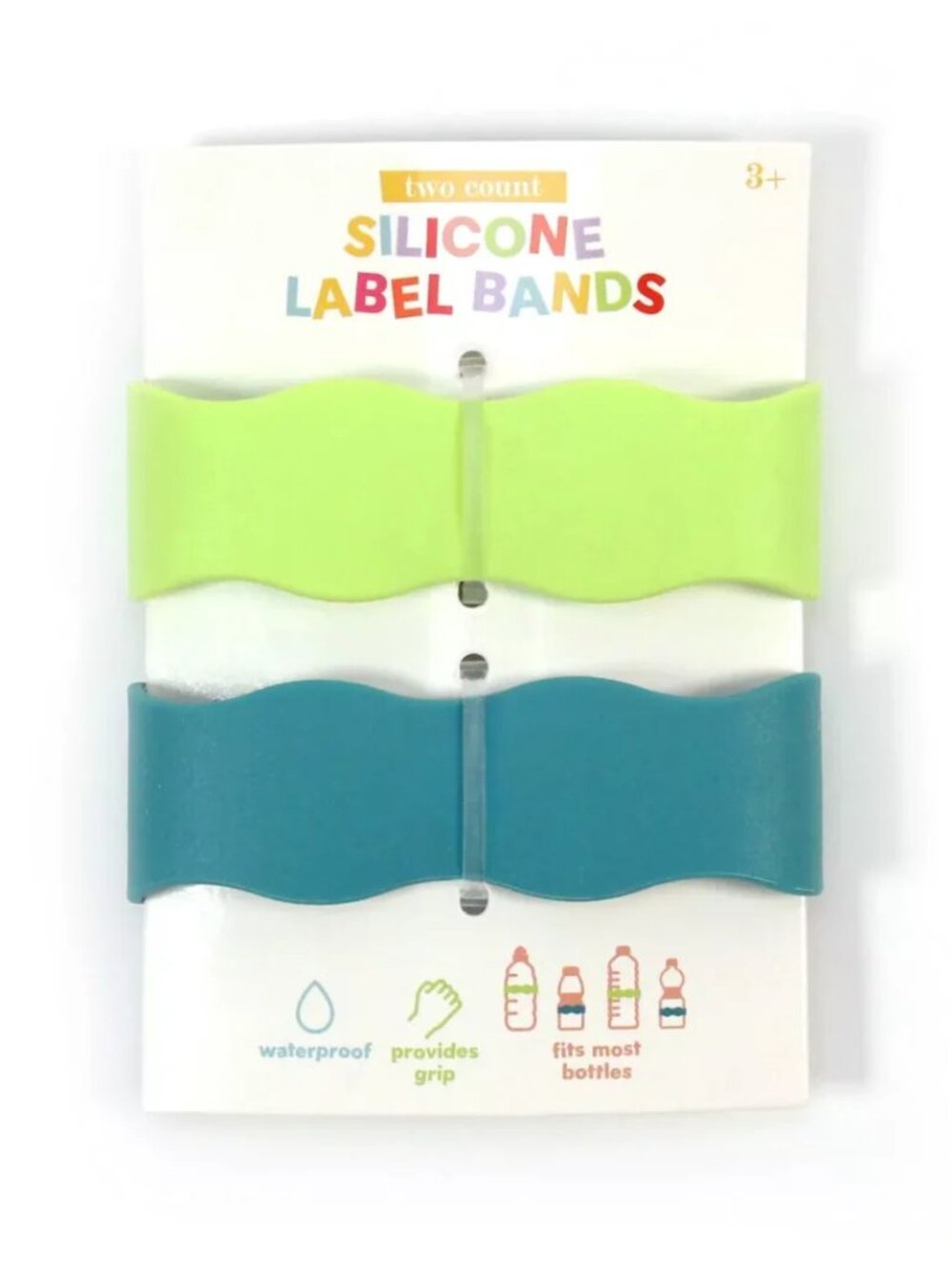 Silicone Label Bands for Kids - Green & Teal